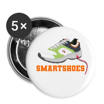 Chaussures intelligentes - Lot de 5 grands badges (56 mm) - blanc - Devant