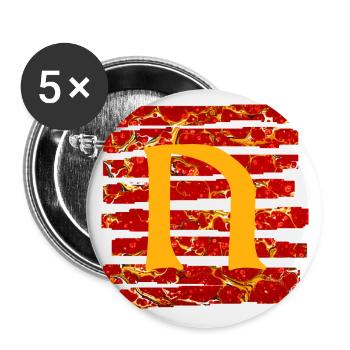 Bande E 232 N - Lot de 5 grands badges (56 mm) - blanc - Devant