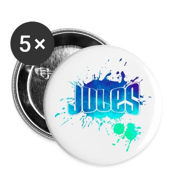 Jules, first name gift idea events - Buttons large 2.2''/56 mm (5-pack) - white - Front