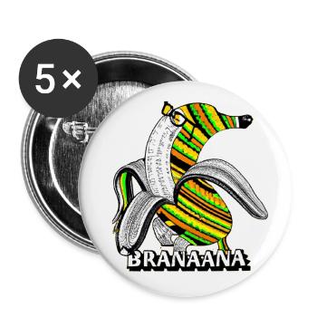 Branaana - Buttons groß 56 mm (5er Pack) - Weiß - Vorne