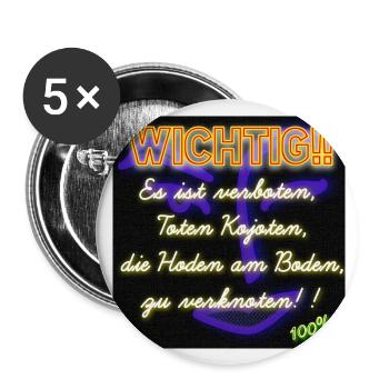 Wichtig!! (Verboten) - Abbild - 2023 - Buttons groß 56 mm (5er Pack) - Weiß - Vorne