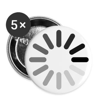 Symbol "Laden" (positiv) - Buttons groß 56 mm (5er Pack) - Weiß - Vorne