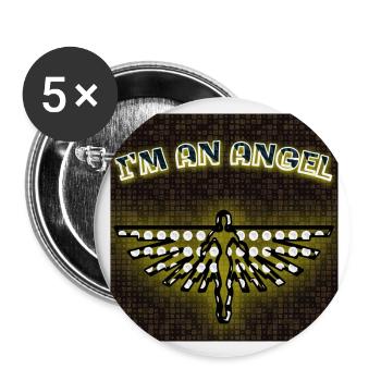 Ich bin ein Engel - Club WoW - 2023 - Buttons groß 56 mm (5er Pack) - Weiß - Vorne