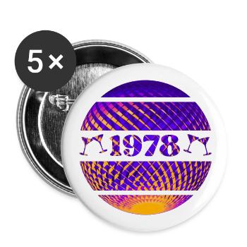 Born 1978 - Buttons large 2.2''/56 mm (5-pack) - white - Front