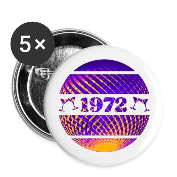 1972 - Lot de 5 grands badges (56 mm) - blanc - Devant