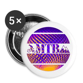 VTT VTT - Lot de 5 grands badges (56 mm) - blanc - Devant