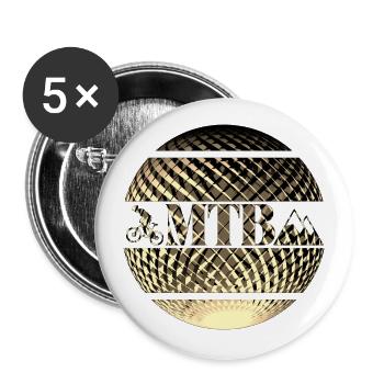 Mountain bike MTB in gold - Buttons large 2.2''/56 mm (5-pack) - white - Front