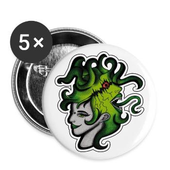 Voices in the head. Demons in the brain. - Buttons large 2.2''/56 mm (5-pack) - white - Front