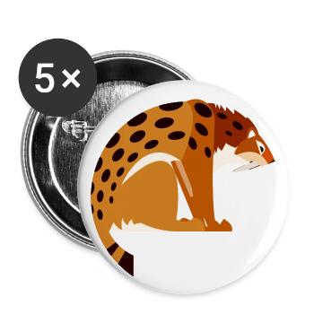 smilodon1 - Buttons groß 56 mm (5er Pack) - Weiß - Vorne