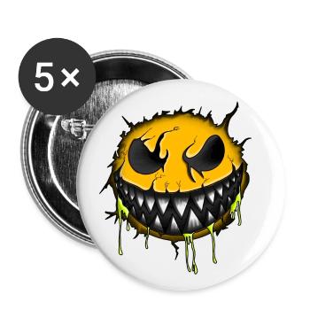 Keep smiling - Buttons groß 56 mm (5er Pack) - Weiß - Vorne