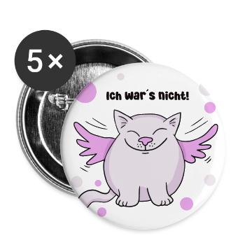 Ich war´s nicht! - Buttons groß 56 mm (5er Pack) - Weiß - Vorne
