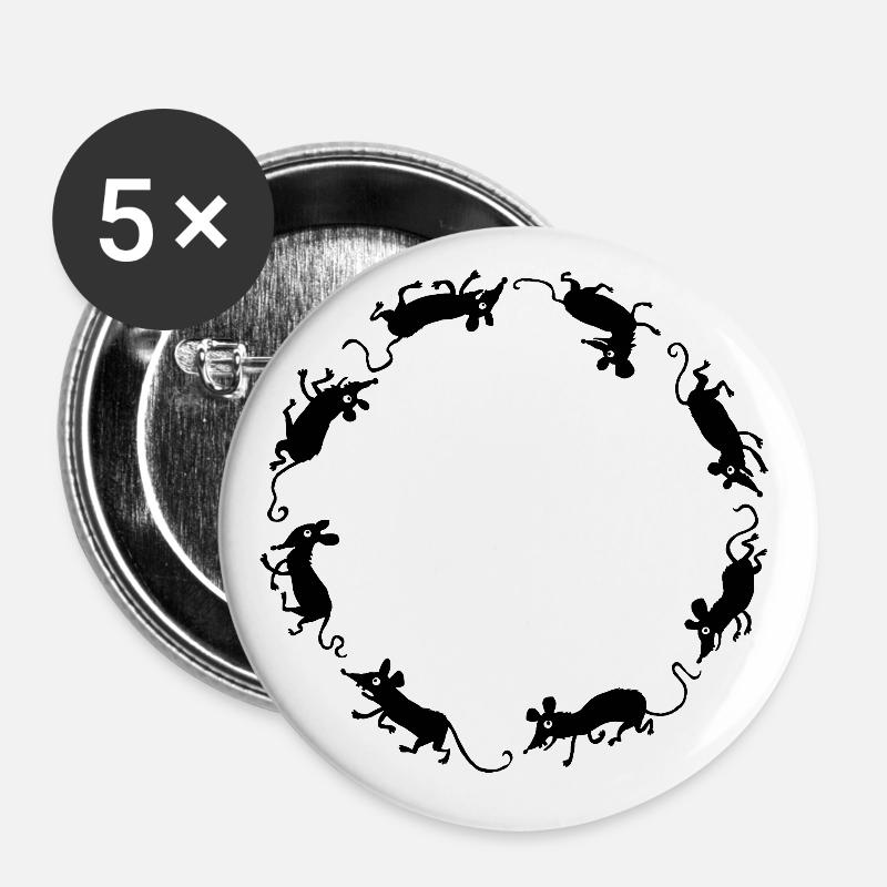 Mice - Buttons large 2.2''/56 mm (5-pack) - white