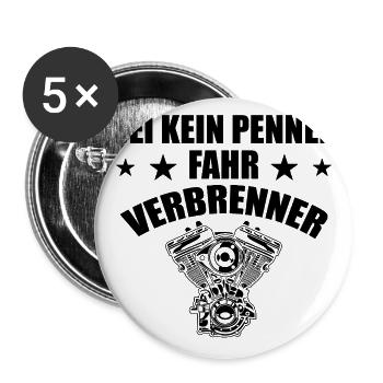 Combustion Engine Car Saying - Buttons large 2.2''/56 mm (5-pack) - white - Front