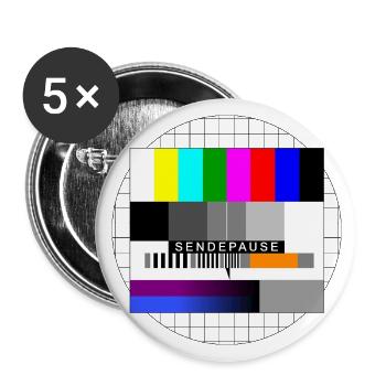 Modèle de test de l’échéance de diffusion - Lot de 5 grands badges (56 mm) - blanc - Devant