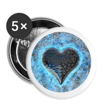 Glowing Heart /Spirit-Soul Collection - Buttons large 2.2''/56 mm (5-pack) - white - Front