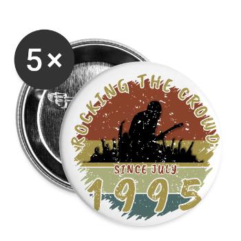 30th Birthday Rocking the crowd GIT 07/1995 - Buttons large 2.2''/56 mm (5-pack) - white - Front