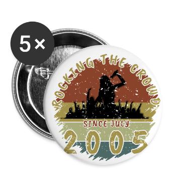 20. Geburtstag Rocking the crowd SNG 07/2005 - Buttons groß 56 mm (5er Pack) - Weiß - Vorne