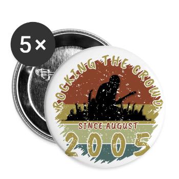 20. Geburtstag Rocking the crowd GIT 08/2005 - Buttons groß 56 mm (5er Pack) - Weiß - Vorne