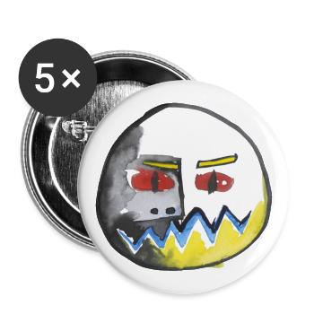 Mask Two - pancake style for hey kids - Buttons large 2.2''/56 mm (5-pack) - white - Front