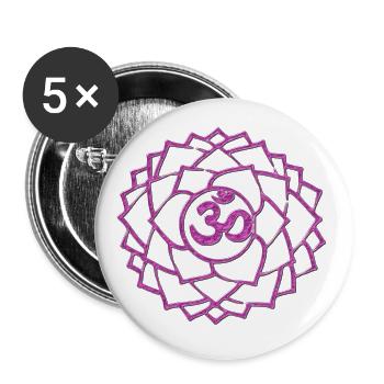 CHAKRA CROWN CHAKRA SAHASRARA - Buttons large 2.2''/56 mm (5-pack) - white - Front