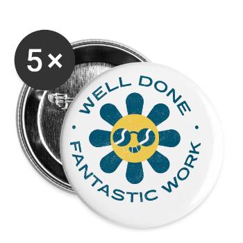 Graphique de travail fantastique - Lot de 5 grands badges (56 mm) - blanc - Devant