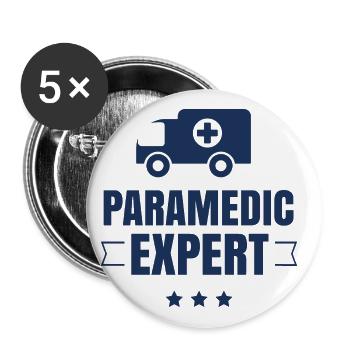 Paramedic Expert Ambulance Paramedic - Buttons large 2.2''/56 mm (5-pack) - white - Front