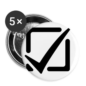 Tick the box - Buttons large 2.2''/56 mm (5-pack) - white - Front