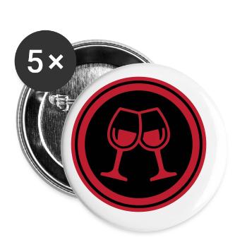 Wine glasses - Buttons large 2.2''/56 mm (5-pack) - white - Front