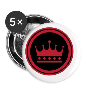 Krone Symbol - Buttons groß 56 mm (5er Pack) - Weiß - Vorne