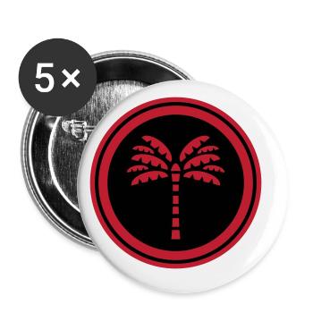Symbole de la paume - Lot de 5 grands badges (56 mm) - blanc - Devant