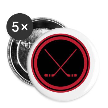 Ice hockey sticks - Buttons large 2.2''/56 mm (5-pack) - white - Front