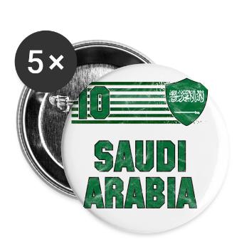 Saudi Arabia Football Team - Buttons large 2.2''/56 mm (5-pack) - white - Front