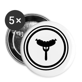 Sausage fork - Buttons large 2.2''/56 mm (5-pack) - white - Front