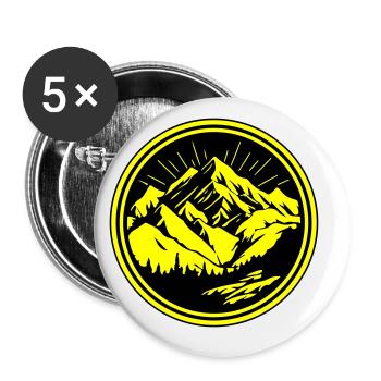 Mountains Silhouette Landscape - Buttons large 2.2''/56 mm (5-pack) - white - Front