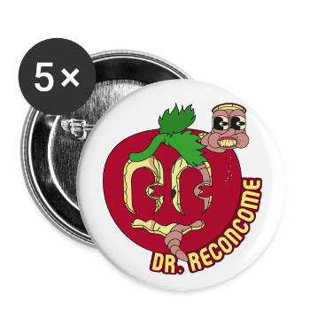 RECONCOME - Lot de 5 grands badges (56 mm) - blanc - Devant
