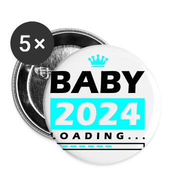 Baby 2024 Loading - Buttons large 2.2''/56 mm (5-pack) - white - Front