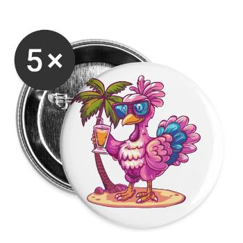 Truthan Summer Beach Vacation - Buttons large 2.2''/56 mm (5-pack) - white - Front