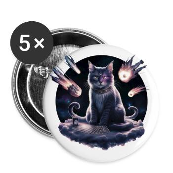 Kitku der Hellseher - Buttons groß 56 mm (5er Pack) - Weiß - Vorne