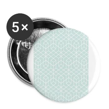 pattern_nr1_kl - Buttons groß 56 mm (5er Pack) - Weiß - Vorne