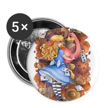 Alice - Buttons large 2.2''/56 mm (5-pack) - white - Front