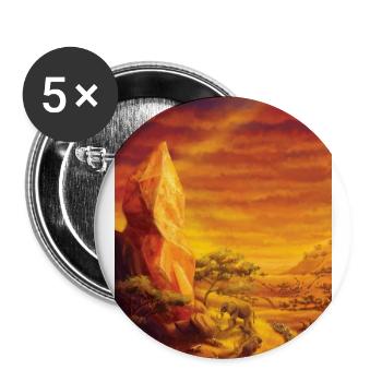 Paysage magique de la savane africaine - Lot de 5 grands badges (56 mm) - blanc - Devant