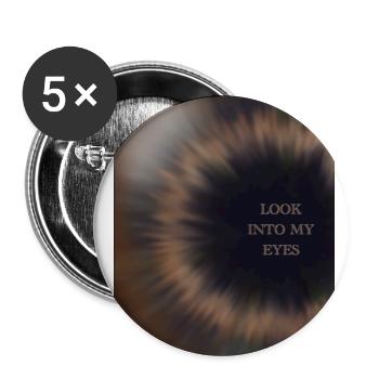 Look into My Eyes - Buttons large 2.2''/56 mm (5-pack) - white - Front