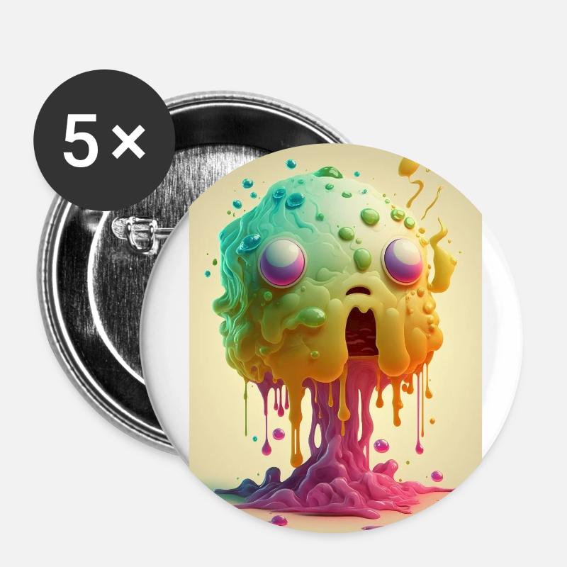Zombie Frozen - Buttons large 2.2''/56 mm (5-pack) - white