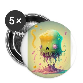 Zombie Frozen - Buttons large 2.2''/56 mm (5-pack) - white - Front