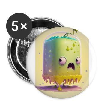 Zombie Frozen - Buttons large 2.2''/56 mm (5-pack) - white - Front