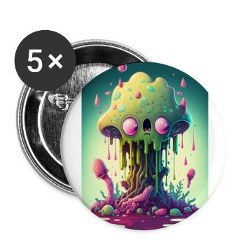 Zombie Frozen - Buttons large 2.2''/56 mm (5-pack) - white - Front