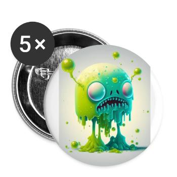 Zombie Gelée - Lot de 5 grands badges (56 mm) - blanc - Devant