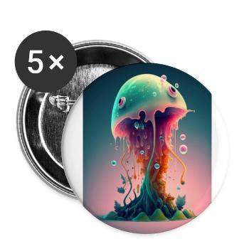 Zombie Frozen - Buttons large 2.2''/56 mm (5-pack) - white - Front