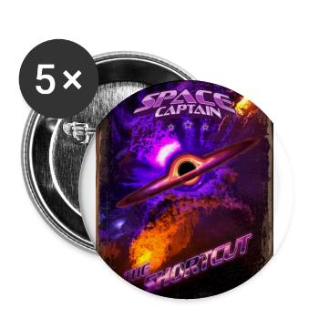 Couverture de magazine de style rétro SpaceCaptain Numéro 9 - Lot de 5 grands badges (56 mm) - blanc - Devant