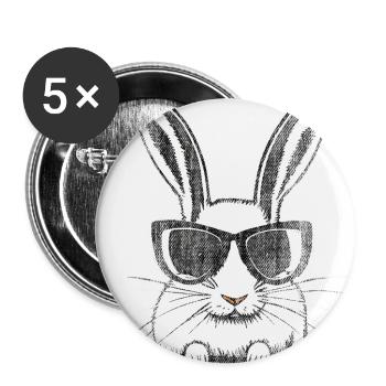 Rabbit White Sunglasses - Buttons large 2.2''/56 mm (5-pack) - white - Front